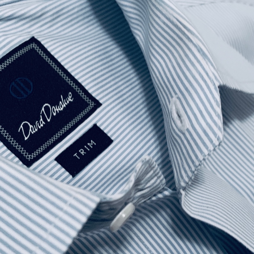 David Donahue Mens Trim Fit Dress Shirt